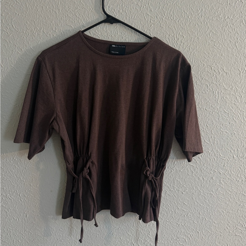ASOS Brown Women's Top with laces